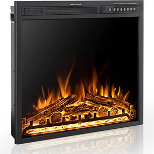 R.W.FLAME 34''Electric Fireplace Insert, Infrared Electric Fireplace,  750W/1500W R.W.FLAME