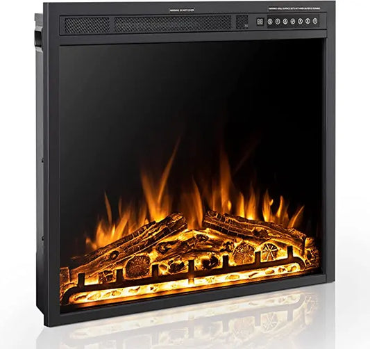 R.W.FLAME 34''Electric Fireplace Insert, Infrared Electric Fireplace,  750W/1500W R.W.FLAME