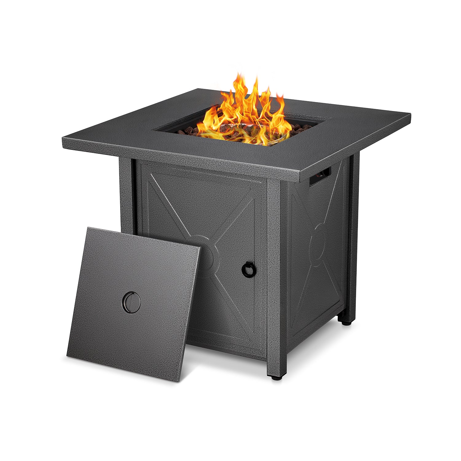 R.W.FLAME 28 inch Propane Fire Pit,2 in 1 Fire Pit Table 40,000 BTU