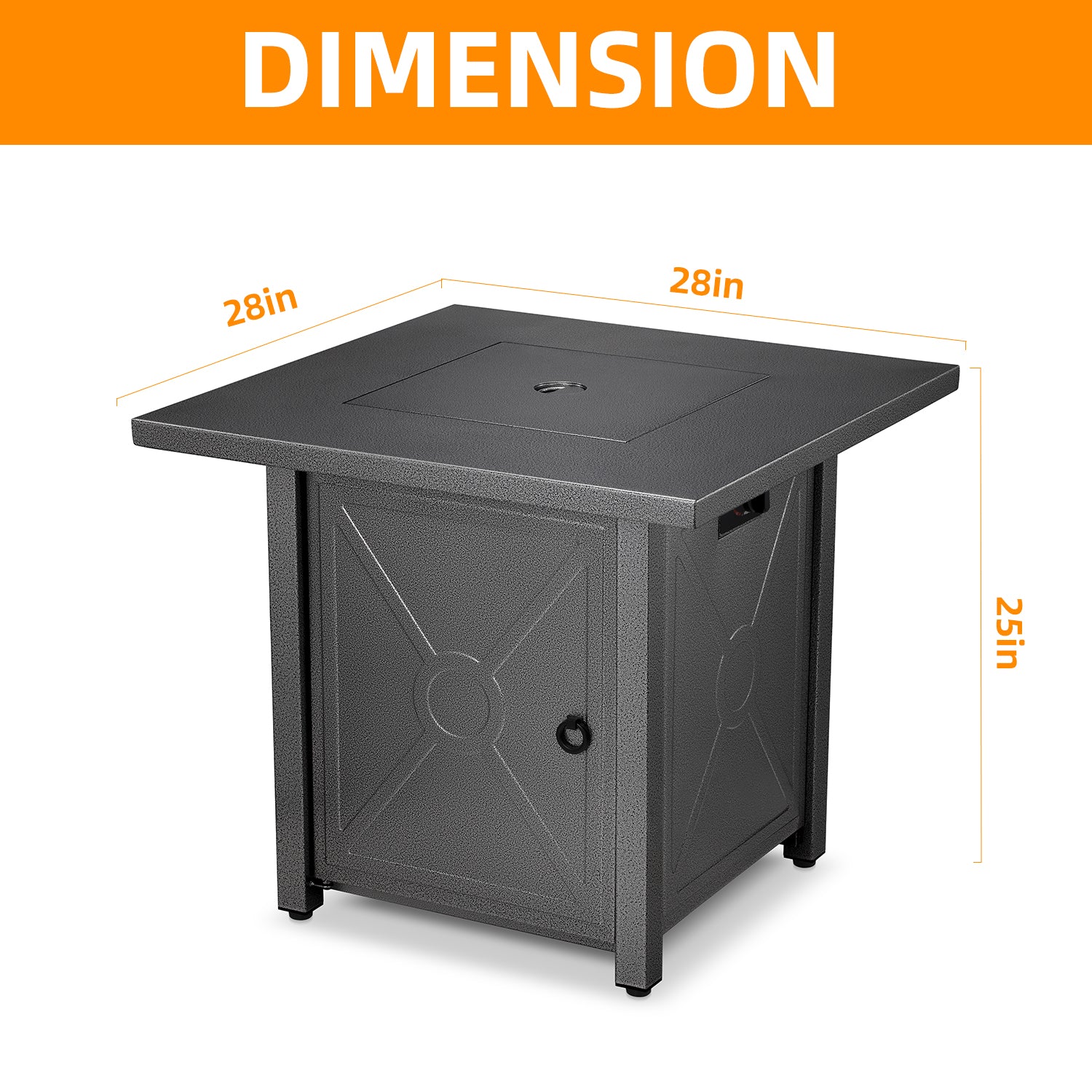 R.W.FLAME 28 inch Propane Fire Pit,2 in 1 Fire Pit Table 40,000 BTU