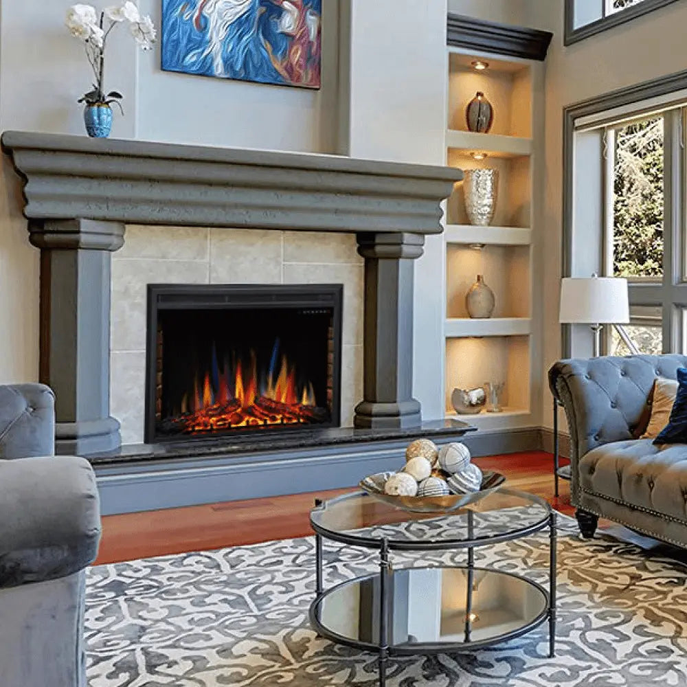 R.W.FLAME 36/39" Freestanding & Recessed Electric Fireplace Insert, 750W-1500W R.W.FLAME