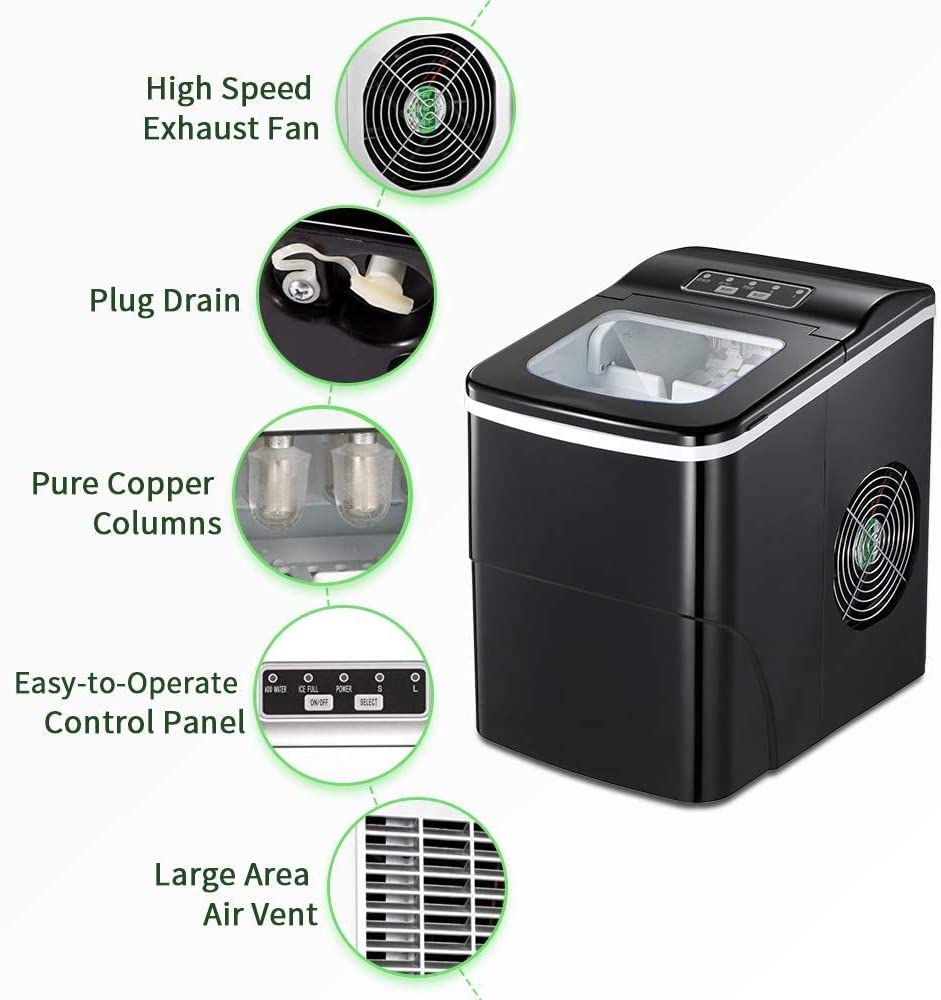 AGLUCKY Ice Makers Countertop Nugget Ice Maker - Rio Grande Trade