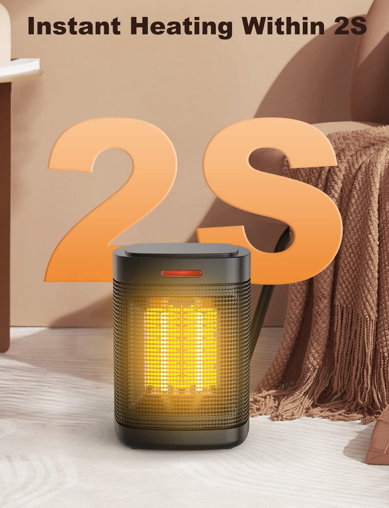 R.W.flame Space Heater, 500W Small Space Heater for Indoor Use