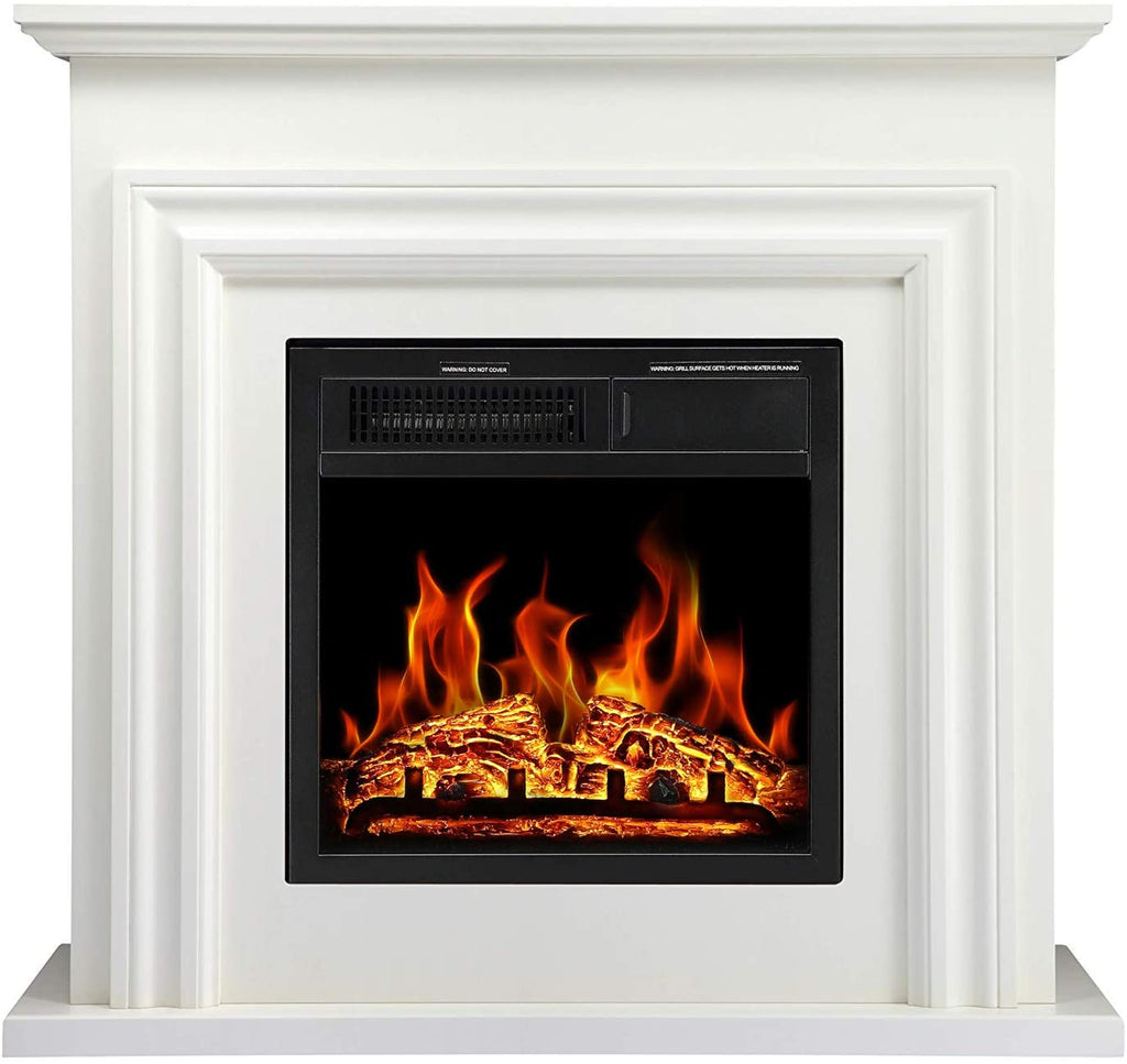 R.W.Flame 36'' Electric Fireplace with Mantel Package,750-1500W, White