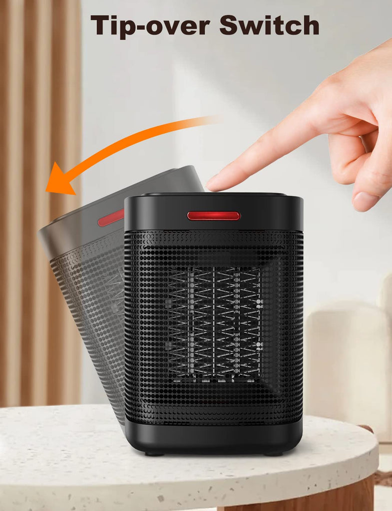 R.W.flame Space Heater, 500W Small Space Heater for Indoor Use