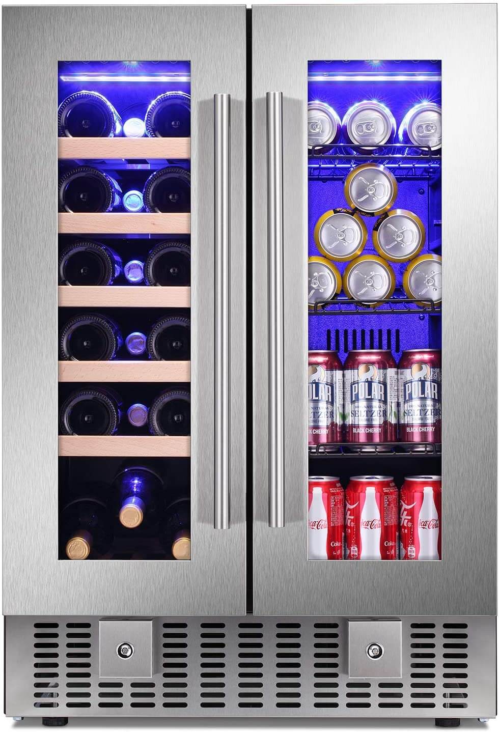 Antarctic Star 24 Inch Buit in Beverage Refrigerator 2 Door Mini