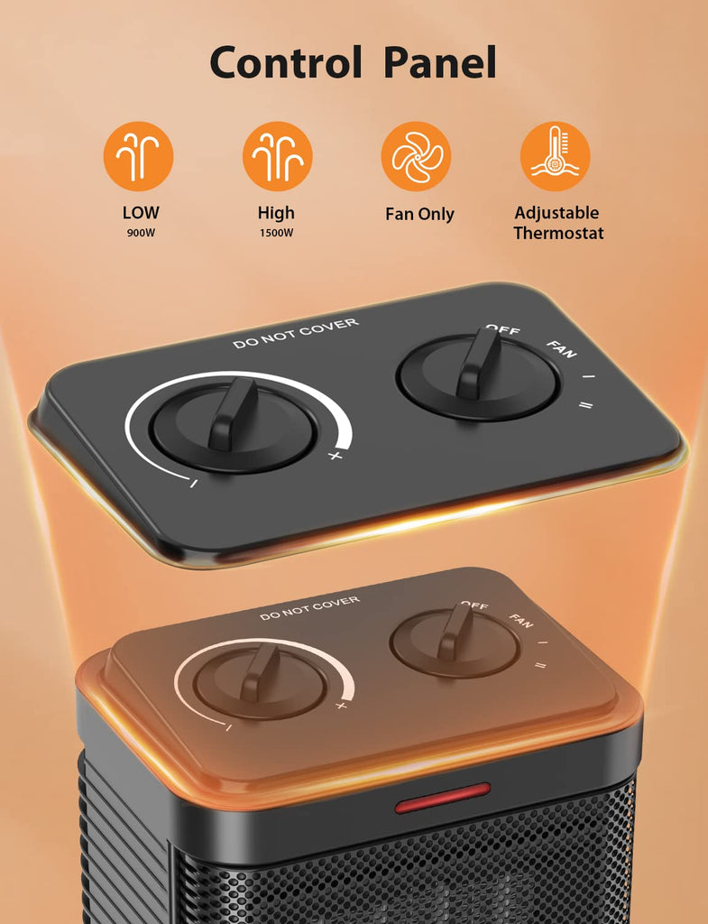 R.W.Flame Space Heater, Small Space Heater for Indoor Use