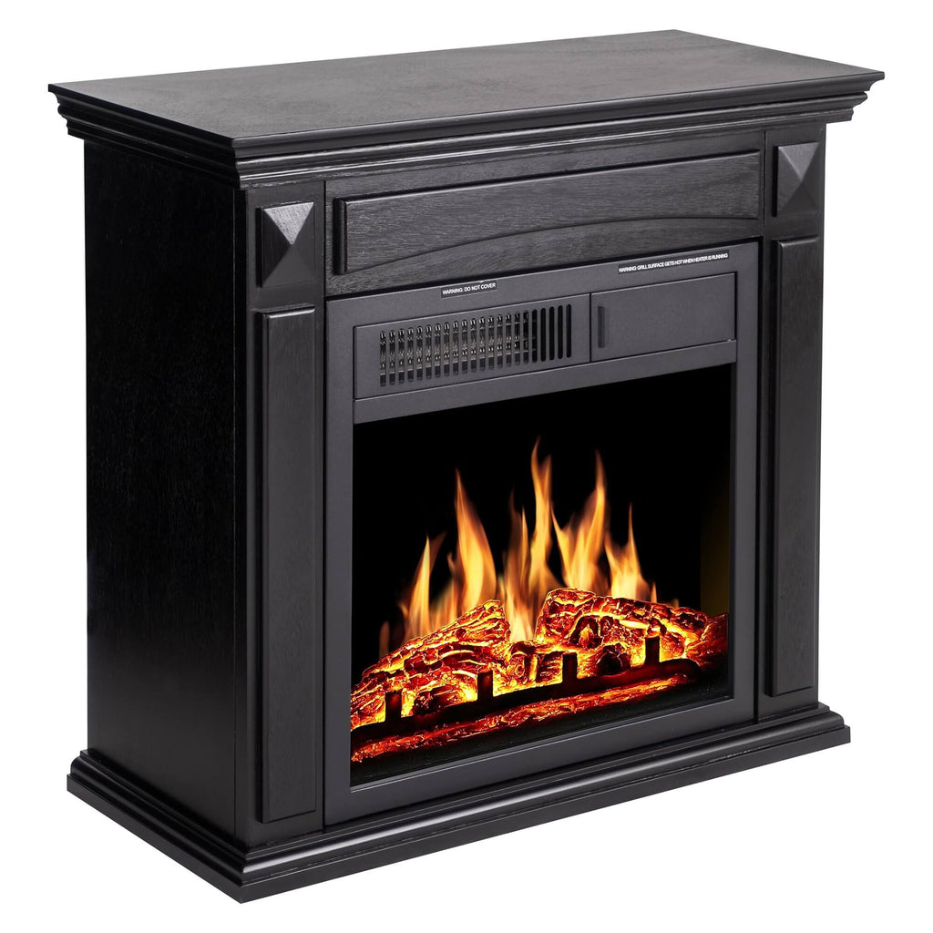 R.W Flame 27”Electric Fireplace Mantel Wooden Surround  Firebox ,Remote Control