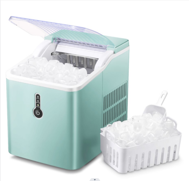 R.W.FLAME Nugget Ice Maker Countertop,Portable Compact Ice Maker Machine with Self-Cleaning Function,33Lbs/24H,for Home/Kitchen/Office/Bar