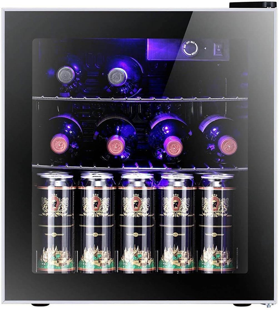 AntarticStar 1.6 Cubic Feet Small Wine Fridge Drink Cooler Digital